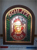 Vintage Schlitz Beer Lighted Bar Advertising Sign