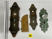 Victorian Door Plates Knob Cast Iron