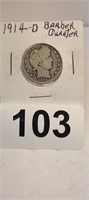 1914-D Barber Quarter