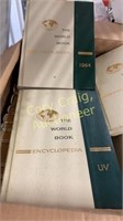 Box of encyclopedias and Year book from 1964