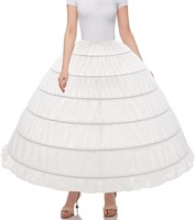 Women 6 Hoop Crinoline Petticoat Underskirt for Qu