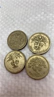 80’s one pound coins