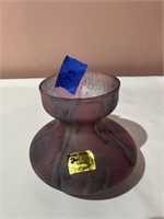 Vintage Hand Blown Vase From Jerusalem