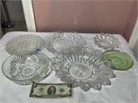 Vintage Clear Glass Plates