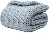 Cooling Weighted Blanket, Handmade Chunky Yarn