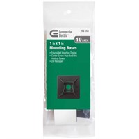 Comm. Electric 1in UV Mount Base - Black 10Pk