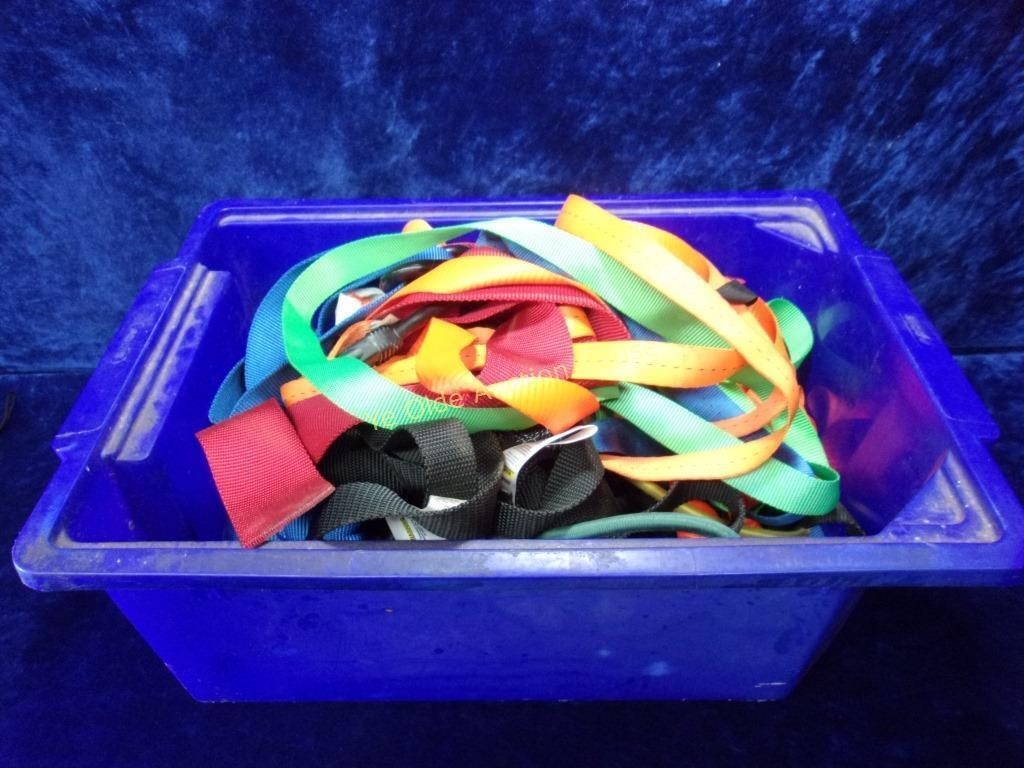 Box Lot of Tie Down Straps and Bungee Cords