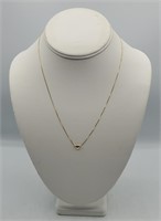 585 Yellow Gold Necklace w/ Heart - 1.24g