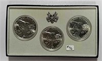 1983-P,D &S  Olympic Silver Dollar set