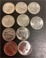 10 uncirculated 1961 dimes
