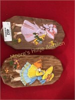 Vintage Wall Plaques - Girls