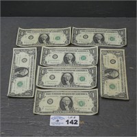 (7) Joseph Barr $1 Bills