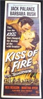 Kiss of Fire (1955) original folded insert