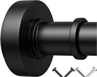 TE9100 Black Shower Curtain Rods, 43-72 Inches