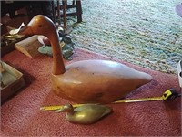 Wooden Goose & Metal Duck