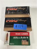 (150) Rounds New 9mm Luger Ammo