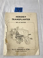 Hershey Transplanter Parts List & Prices