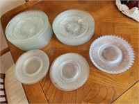 Large Collection of Various Clear Glass Plates