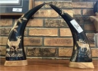 Carved Buffalo Horn