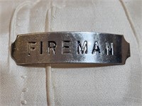 VINTAGE AMERICAN RY SUPPLY CO. "FIREMAN" PIN