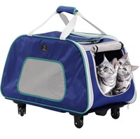 Pet Carrier with Wheels for Medium Pets