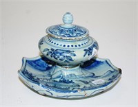 Italian Faience inkwell