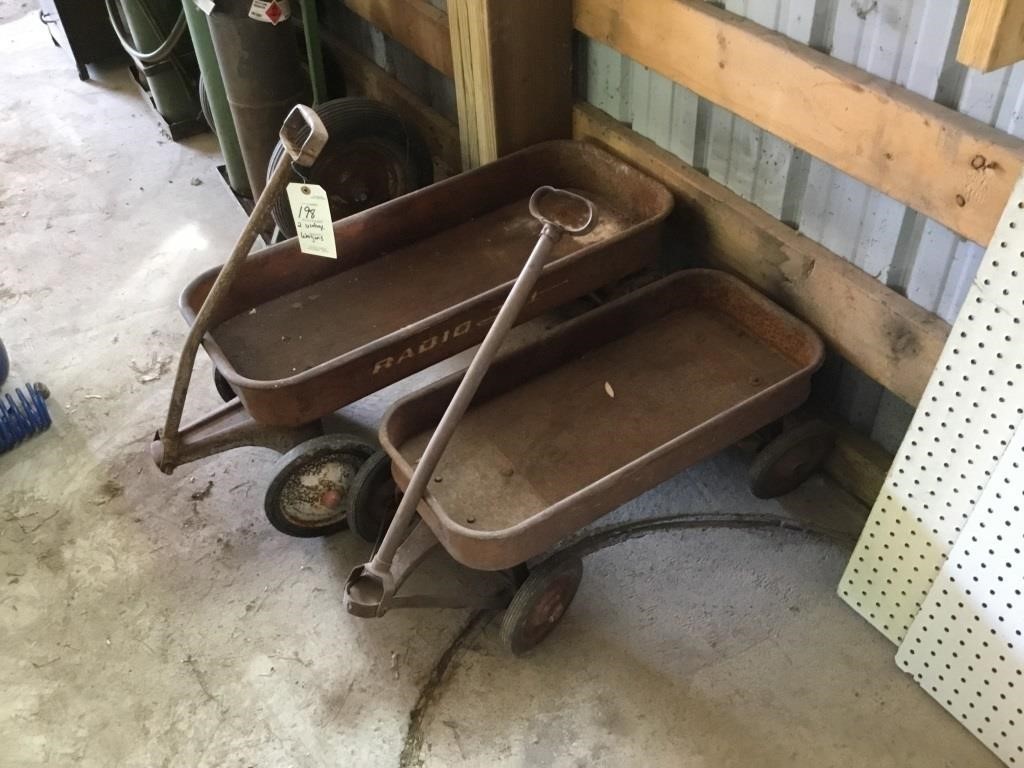 Pair of old Coaster wagons.