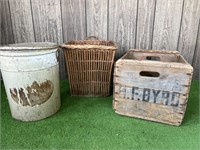 H. F. Byrd wooden crate