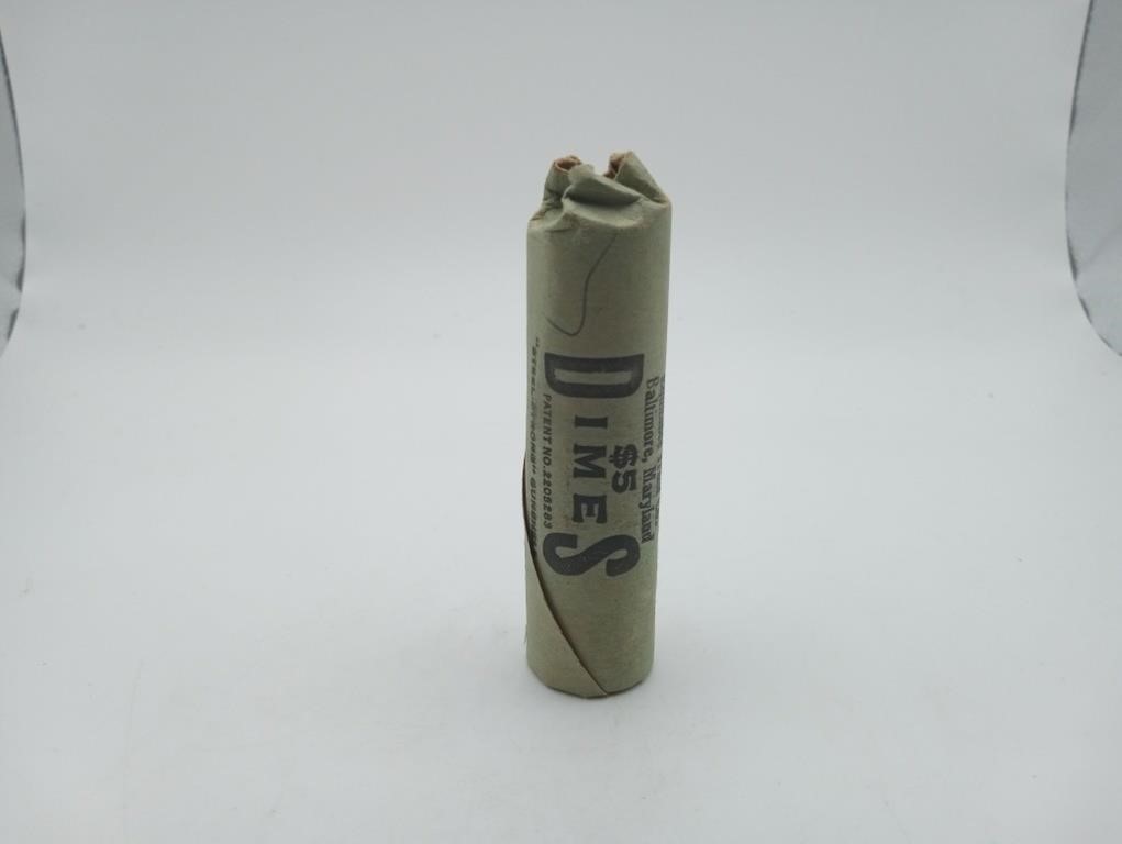 Roll Silver Dimes 1950's Bank Rolled
