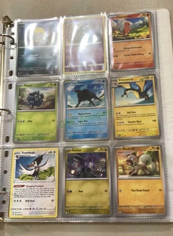 Pokémon cards binder with 72 total cards     636