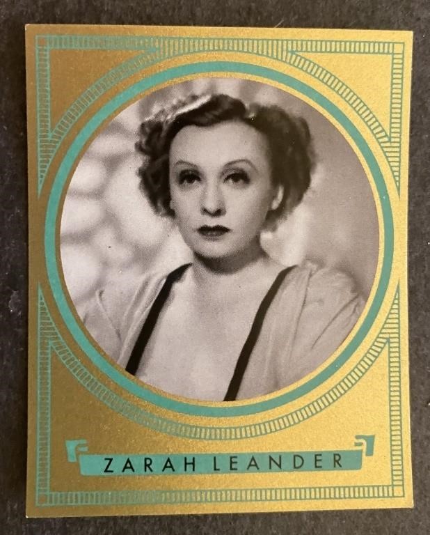 ZARAH LEANDER: Antique Tobacco Card (1936)