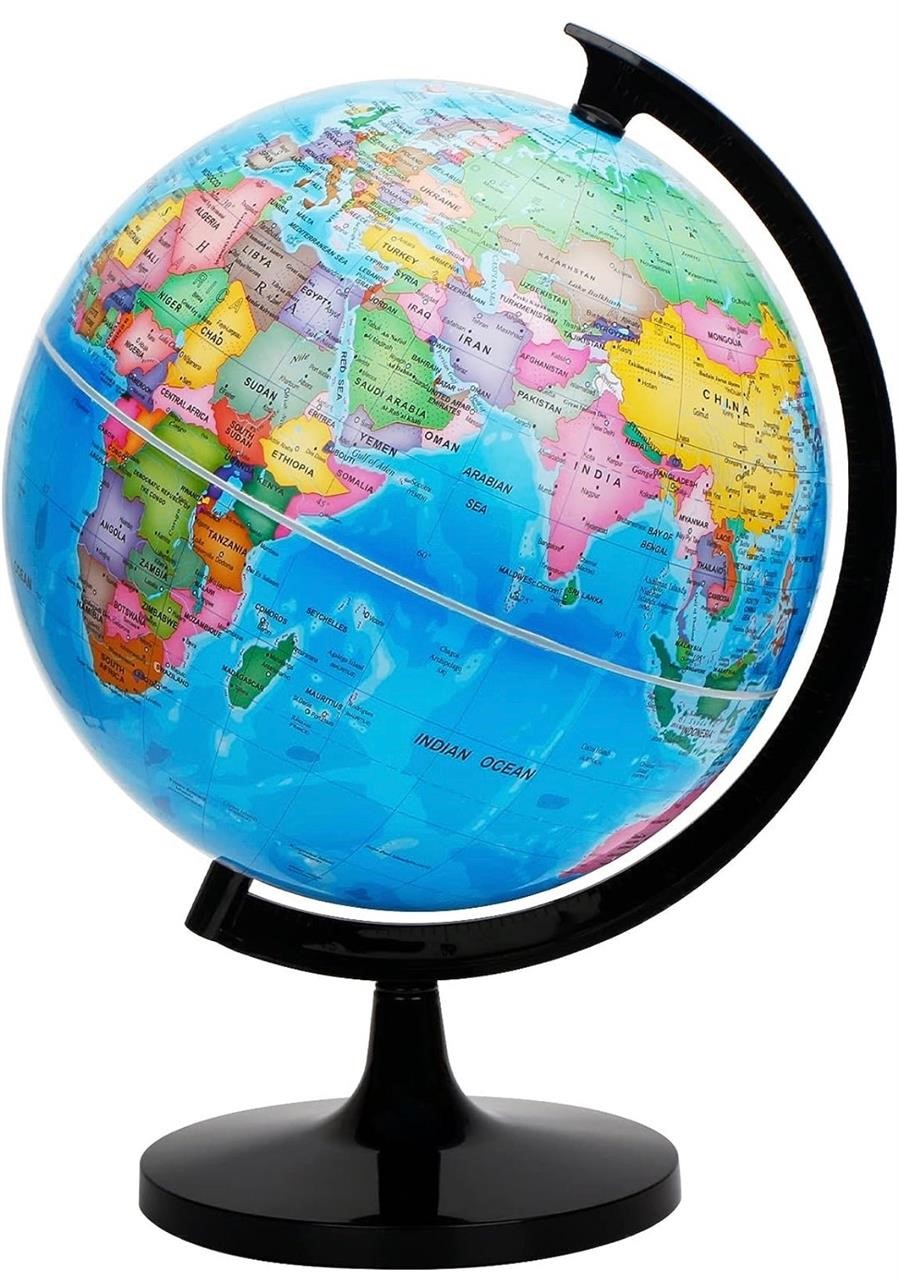 $65 (12") World Globe Political Map
