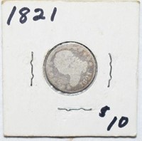 COIN - 1821 CAPPED BUST DIME