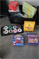 Tote of Family Games with Case of CD's