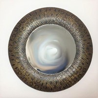 Round Textured Mirror