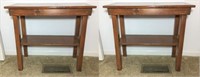 Two Small Pine Tables
