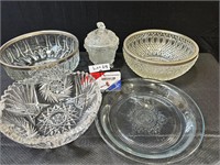 Crystal Dishes, Platter, Serving, Jar