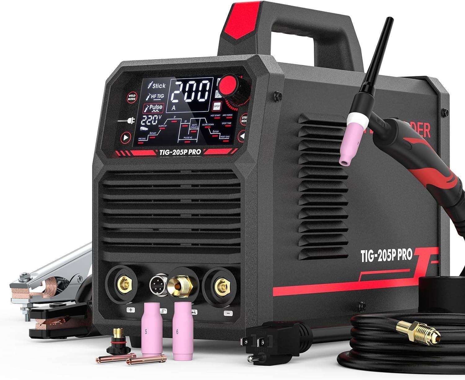 YESWELDER TIG Welder w/ Pulse 205Amp Dual Voltage