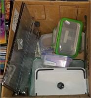 Lot Of New Storage Containers & Dish Rack