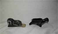 Santa Clara Pottery Bird & Alaskan Carved Walrus
