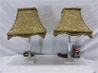 2 petites lampes vintage table lamps pair