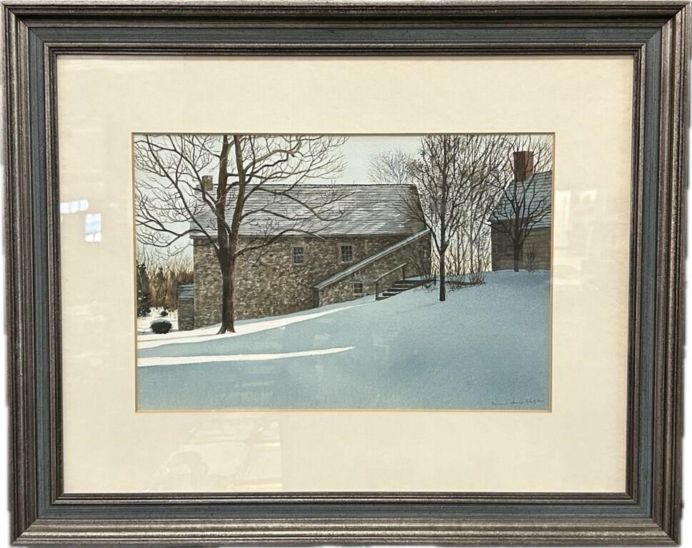 Mildred Sands Kratz Framed Watercolor.