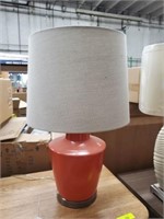 RUST COLOR LAMP WITH CHROME BASE