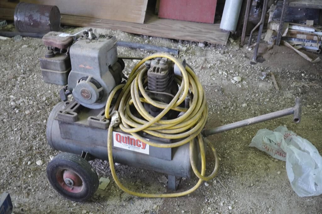 Gas Powered Air Compressor (Turns Free) "Untested"