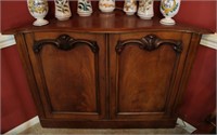 Vintage Hand Carved Corner Cabinet