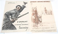 WWI FRENCH WAR EFFORT & RECRUITMENT POSTERS LOT