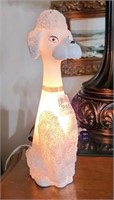 Vintage vanity lamp Poodle 8.25"T by L W Rice