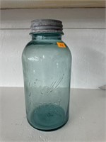 Number 13  1/2 Gallon vintage Blue Jar