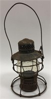 Antique Illinois Central Railroad Lantern w/ Globe