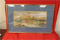 Watercolour By Listed Artist Rita Holtzman Scwartz